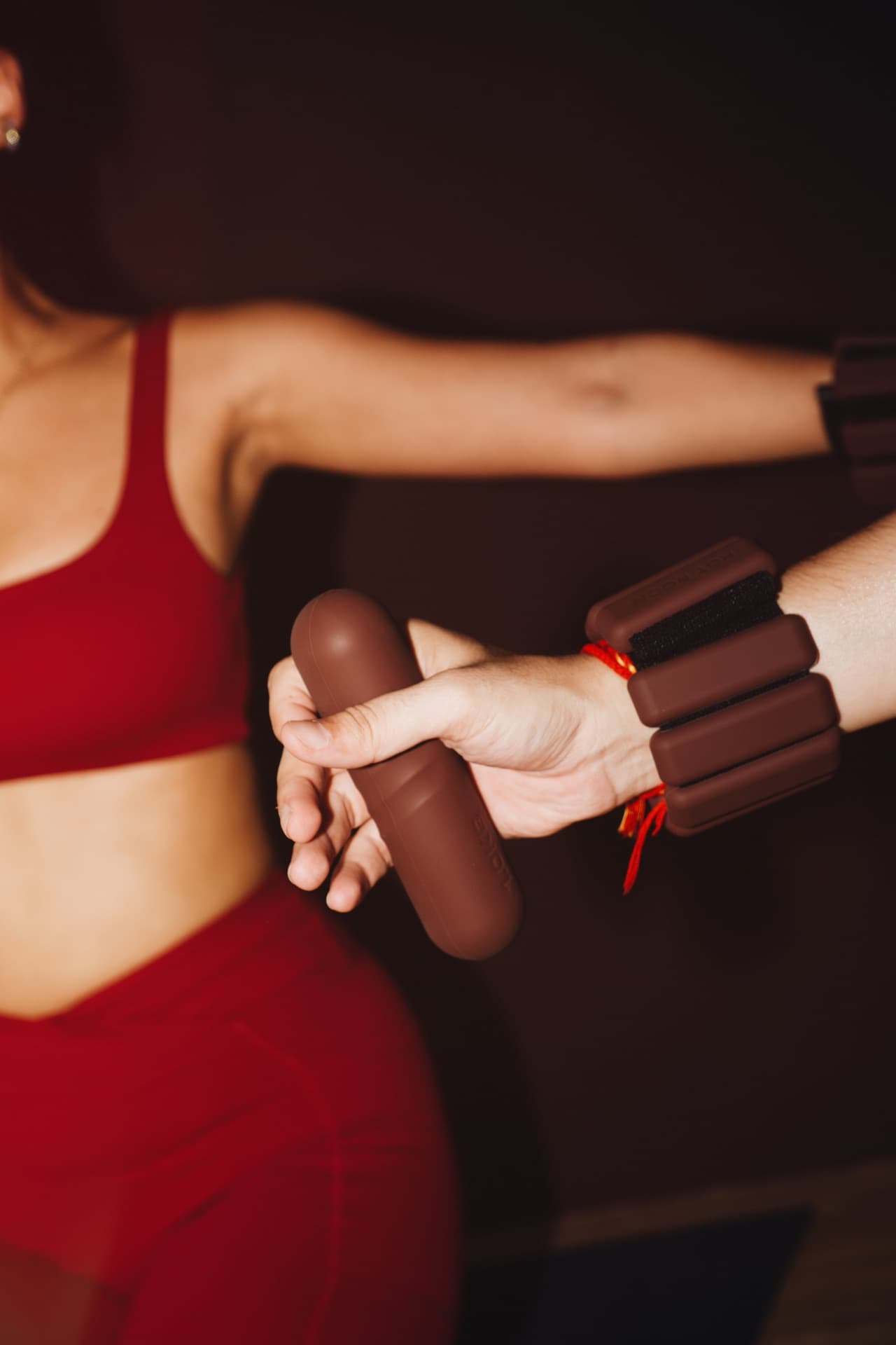 Pilates Flow — red-lit studio placeholder